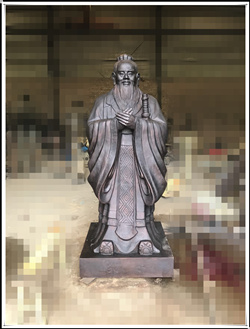 純銅孔子雕像